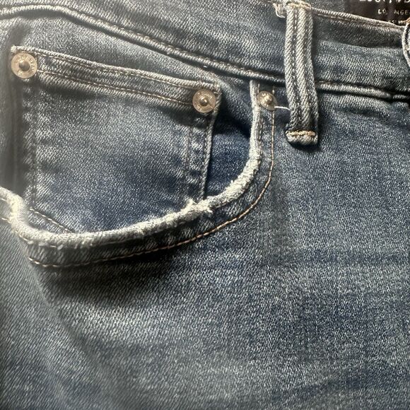 Lucky Brand Jeans Womens 10/30 Blue Denim Cotton Skinny Raw Hem Faded Casual - Picture 7 of 7